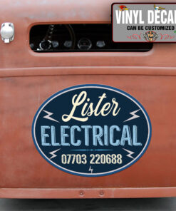 Personalized Electrical Lettering Vinyl Sticker 10839