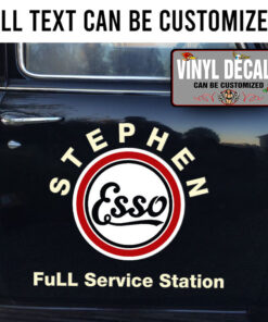 Personalized Esso Lettering Vinyl Sticker 10557