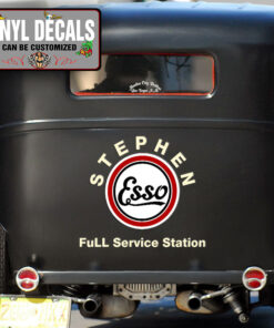 Personalized Esso Lettering Vinyl Sticker 10557