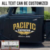 Personalized Express Service Lettering Vinyl Sticker 10787
