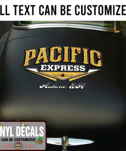 Personalized Express Service Lettering Vinyl Sticker 10787