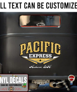 Personalized Express Service Lettering Vinyl Sticker 10787