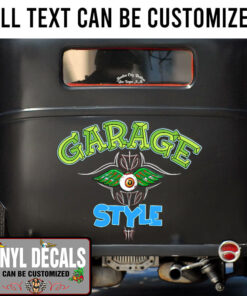 Personalized Eyeball Pinstripe Lettering Vinyl Sticker 10491