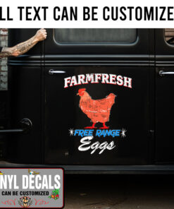 Personalized Farm Fresh Free Range Eggs Sticker 11699