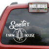 Personalized Farm House Christmas Lettering Sticker 11832