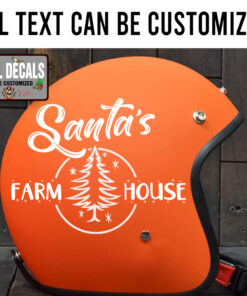 Personalized Farm House Christmas Lettering Sticker 11832
