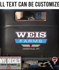 Personalized Farm Lettering Hand Paint Vinyl Sticker 10545