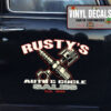 Personalized Piston And Spark Plug Lettering Hand Paint Sticker 11534