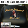 Personalized Piston Pin Up Girl Lettering Sticker 12121