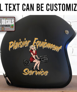 Personalized Piston Pin Up Girl Lettering Sticker 12121