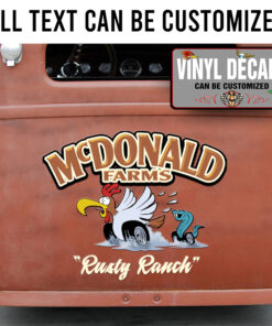 Personalized Farm Truck Lettering Vinyl Sticker 10297