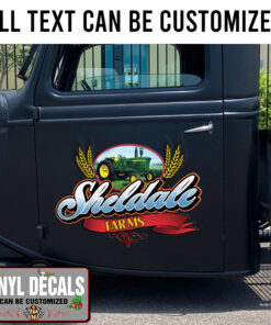 Personalized Farm Truck Lettering Vinyl Sticker 10886