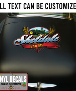 Personalized Farm Truck Lettering Vinyl Sticker 10886