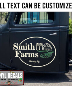 Personalized Farms Truck Lettering Vinyl Sticker 10383