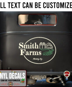 Personalized Farms Truck Lettering Vinyl Sticker 10383