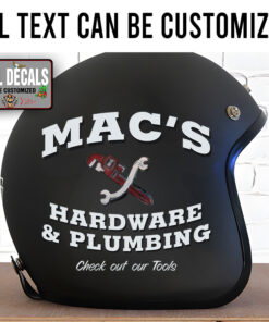 Personalized Plumbing Tool Pipe Wrench Lettering Sticker 11879