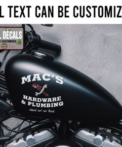 Personalized Plumbing Tool Pipe Wrench Lettering Sticker 11879