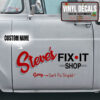 Personalized Fix It Shop Can Not Fix Stupid Vinyl Sticker 10375