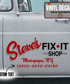 Personalized Fix It Shop Vinyl Sticker 10399