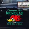 Personalized Flames Demon Mr Horsepower Sticker 11242