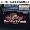 Personalized Flaming Hot Rod Sticker 11312