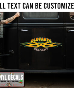 Personalized Flaming Sticker 11673