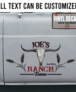 Personalized Ranch Lettering Vinyl Sticker 10548