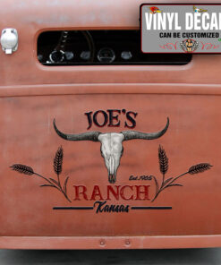 Personalized Ranch Lettering Vinyl Sticker 10548