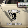 Personalized Rat And Rods Lettering Sticker 11838