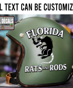Personalized Rat And Rods Lettering Sticker 11838