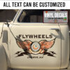 Personalized Flying Eyeball And Wrench Lettering Vinyl Sticker 10844