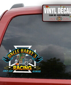 Personalized Rat Fink And Iron Cross Sticker 11662