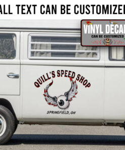 Personalized Flying Eyeball Garage Lettering Sticker 11644