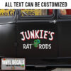 Personalized Rat Fink Edroth Junkie's Rat Rods Sticker 11861