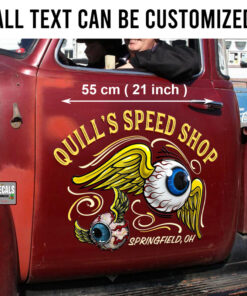 Personalized Flying Eyeball Pinstripping Vinyl Sticker 10691
