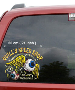 Personalized Flying Eyeball Pinstripping Vinyl Sticker 10691