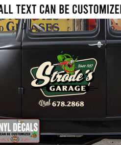 Personalized Rat Fink Garage Door Art Sticker 11262