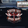 Personalized Flying Piston Pinstriping Sticker 11901