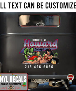 Personalized Rat Fink Garage Pinup Sticker 11230