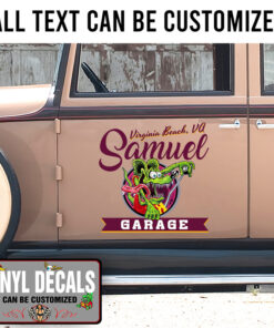 Personalized Rat Fink Garage Street Rod Sticker 11193