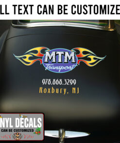 Personalized Frame Transport Lettering Vinyl Sticker 10642