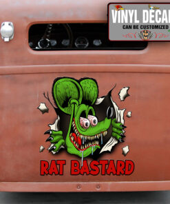 Personalized Rat Fink Hot Rod Sticker 11471