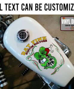 Personalized Rat Fink Kustom Kulture Motorcycle Helmet Sticker 11799