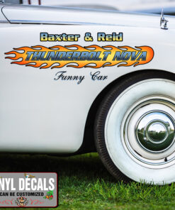 Personalized Funny Car Dragster Lettering Sticker 12099