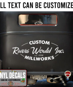 Personalized Garage Hot Rod Lettering Vinyl Sticker 10371