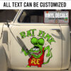 Personalized Rat Fink Motorcycle Helmet Sticker 11801