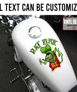 Personalized Rat Fink Motorcycle Helmet Sticker 11801