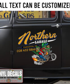 Personalized Rat Fink Motorcycle Sticker 11210