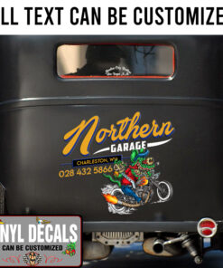 Personalized Rat Fink Motorcycle Sticker 11210