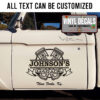 Personalized Garage Lettering Crossing Piston Sticker 11952